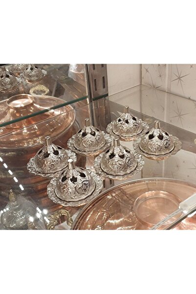 Bakır Center Bakır Tütsülük & Bakır Lokumluk Bakır şekerlik Bakır Minik Çerezlik 6 lı Set