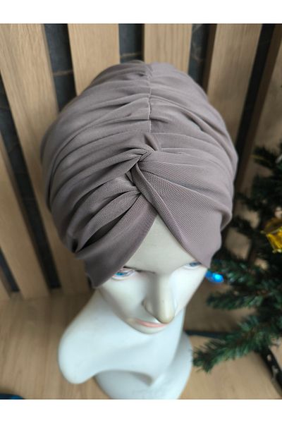 ABB Meryemcebone Hijab Clothing Mink Color Double Sided Bonnet