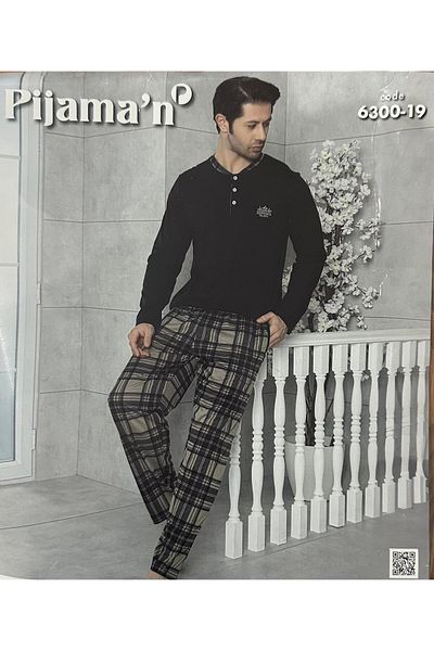 Pijaman طقم بيجامة رجالي - طقم ملابس نوم مريح وأنيق
