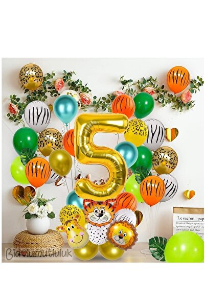 BİDOLUMUTLULUK Safari Temalı Balon Dogum Günü Konsepti