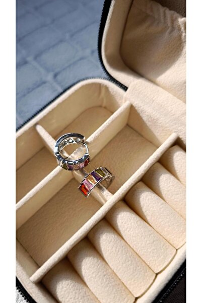 VOBEEYKU الملونة الزركون حجر الحد الأدنى هوب القرط