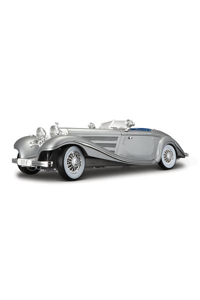 Maisto 1/18 1936 Mercedes-Benz Special Roadster Premiere Edition Die-Cast Model Car Gray