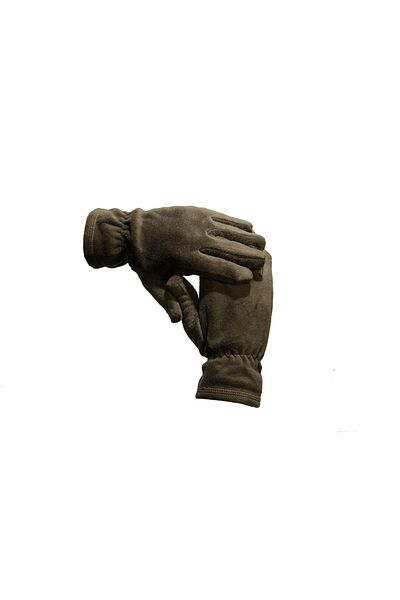 Eso Unisex Khaki Winter Fleece Gloves - Cold Resistant