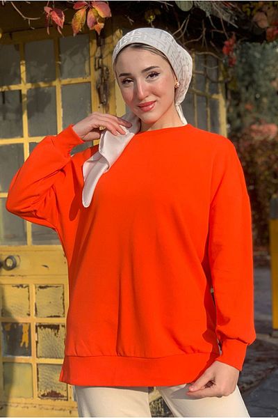Moda Rosa 25K4437 - Orange - Three Thread Raised Basic Sweat