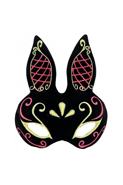 coco shopier قناع أرنب ذهبي أحمر أسود