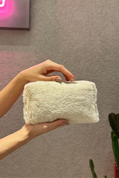 PREGIO Women's Plush Soft Fabric Makeup Bag