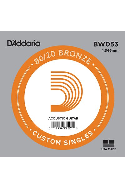 Daddario D'Addario Ακουστική Κιθάρα 80/20 Bronze Single .053 - BW053 Ακουστική κιθάρα μονή χορδή