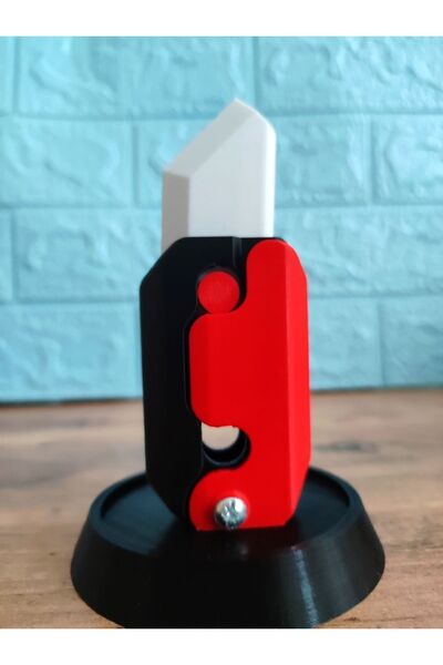 Tezgah3d Gravity Knife (STRES BIÇAĞI) Havuç Bıçak Kıpır Bıçak Farklı Renklerde Oyuncak/kırmızı