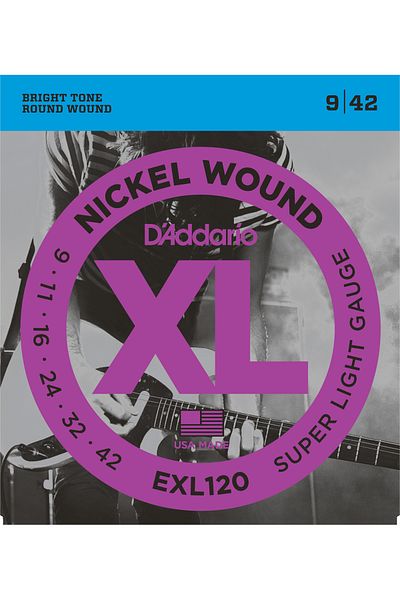 Daddario XL Electric Guitar String Set - 9-42 Nickel Wound Water