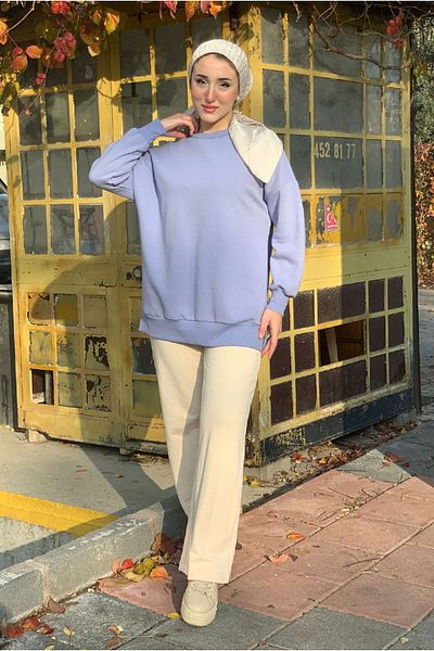 Moda Rosa 25K4437 - Indigo - Three Thread Raw Basic Sweat