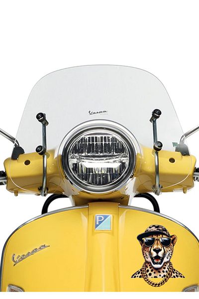 MegaSticker Autocolant leopard charismatic de 14x12 cm - pentru masina, motocicleta, casca si laptop