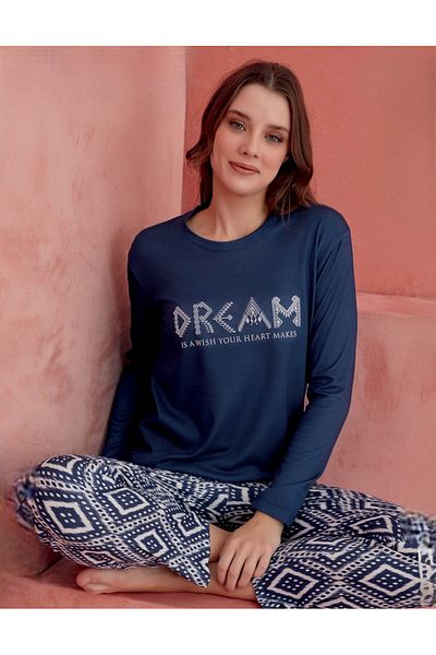 ELİTOL 1190-8 Patterned Thermal Pijama Set