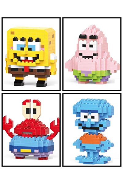 Kaptan Mavi مجموعة من 4 قطع - سبونج بوب، باتريك، السيد كراب، سكوادوارد