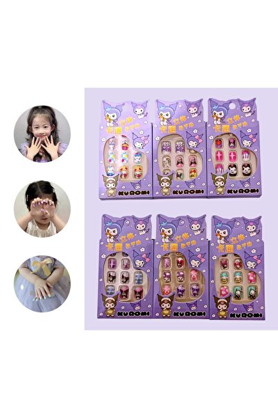 Eva Rose Kendinden Yapışkanlı 12'li Çocuk Takma Tırnak Çocuk Takma Tırnağı Ço...