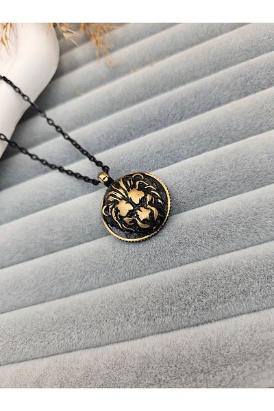 AURA Custom Made Handcrafted Men's Necklace with Lion Icon
