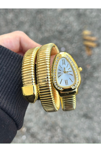 pierrose Gold Snake Model Women's Wristwatch