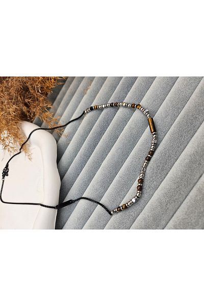 AURA Natural Stone & Steel Men's Necklace