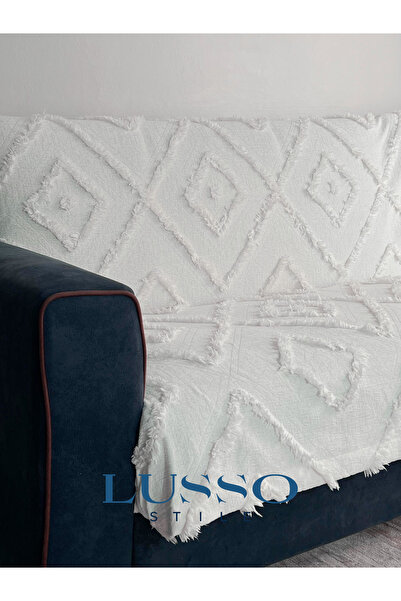 lusso stile Iskandinav Koltuk Örtüsü Ekru 180 X 240