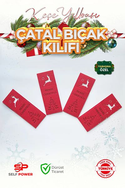 Self Power 6-Piece Stylish Christmas Themed Special Design Christmas Themed Cutlery Set