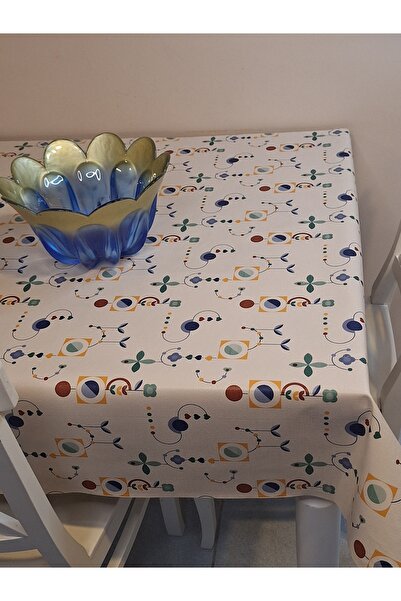 Başak Ev Tekstili Elyaflı Pvc Muşamba - Desenli Silinebilir Masa Örtüsü ( BEJ )