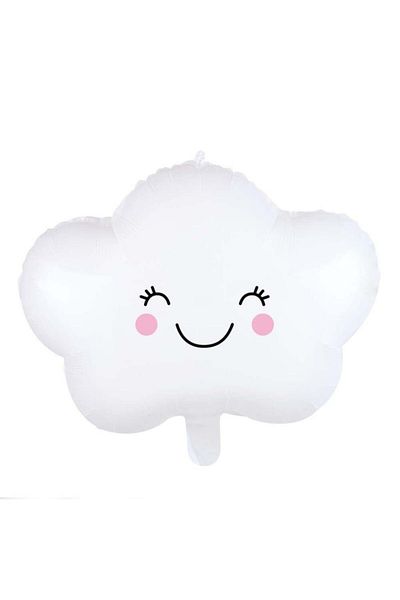 Öz-bal Smiling White Cloud Foil Balloon - Baby Kids Party Celebration