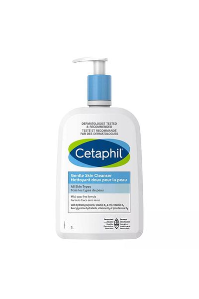Cetaphil منظف لطيف للبشرة - منظف للوجه والبشرة الحساسة - 1 لتر