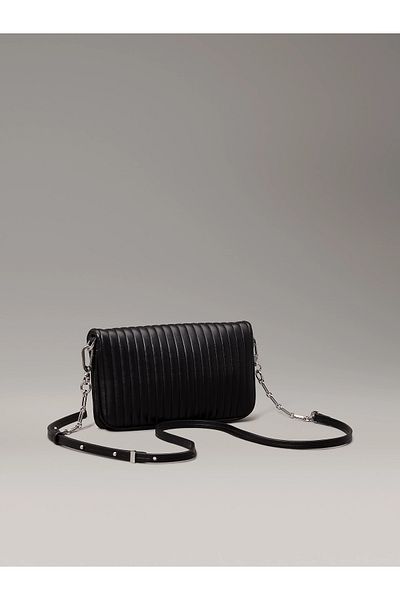 Calvin Klein Women's Brand Buckle Adjustable Strap Black Shoulder Bag K60K 613079 -Beh