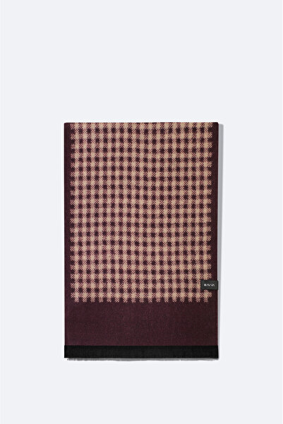 Avva Erkek Bordo Viskon Karışımlı Püsküllü Desenli Şal A42Y9407