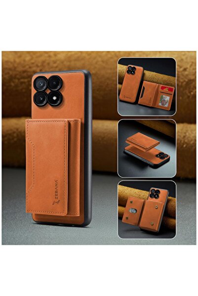 Zebana Xiaomi Poco X6 Pro 5G Uyumlu Kılıf Zebana 2in1 Elite Class Cüzdanlı De...