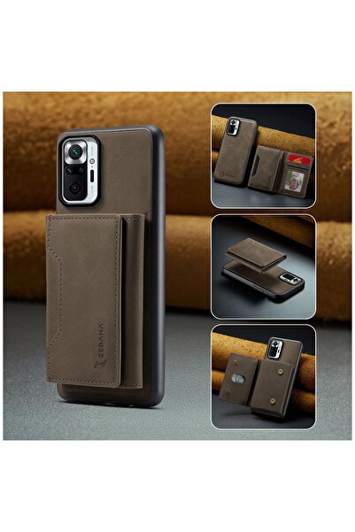 Zebana Xiaomi Redmi Note 10 Pro Max Uyumlu Kılıf Zebana 2in1 Elite Class Cüzd...