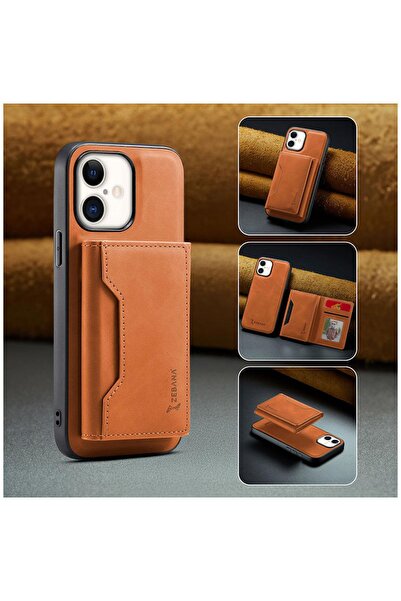 Zebana Apple iPhone 16 Plus Uyumlu Kılıf Zebana 2in1 Elite Class Cüzdanlı Der...