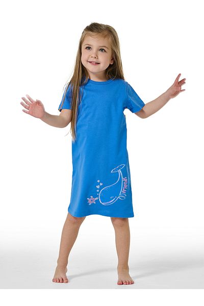 Schiesser Nachthemd Girls World Nacht-hemd Schlafmode Sleepwear