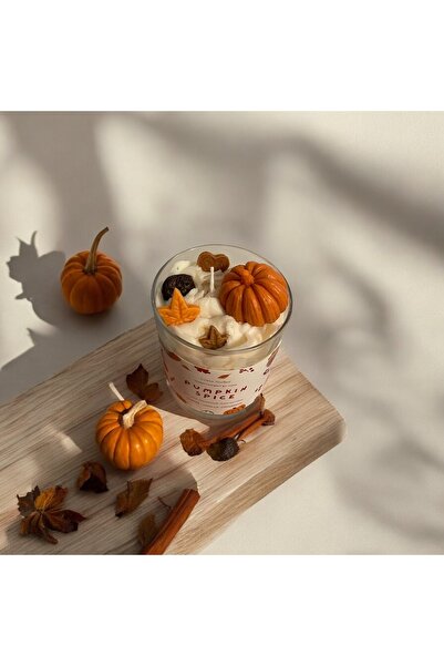 Vona Atelier Pumpkin Spice Mum , Sonbahar Temalı, Kokulu Mum