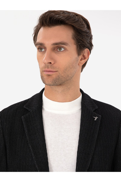 Cacharel Siyah Slim Fit Yün Karışımlı Blazer Ceket 50290541-VR046