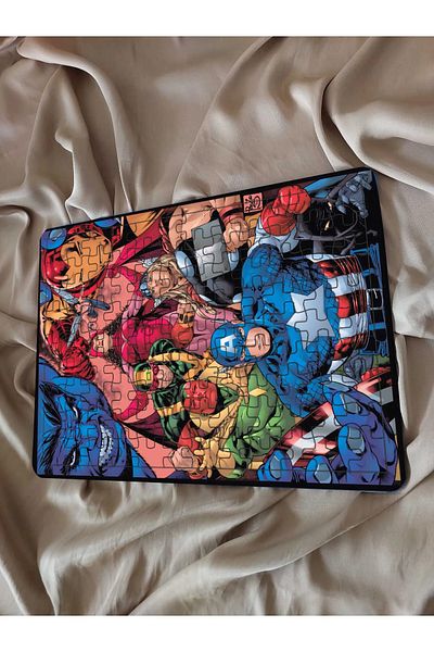 tablohouse Children's Puzzle Wooden Marvel Super Heroes 108 Pieces Furniture