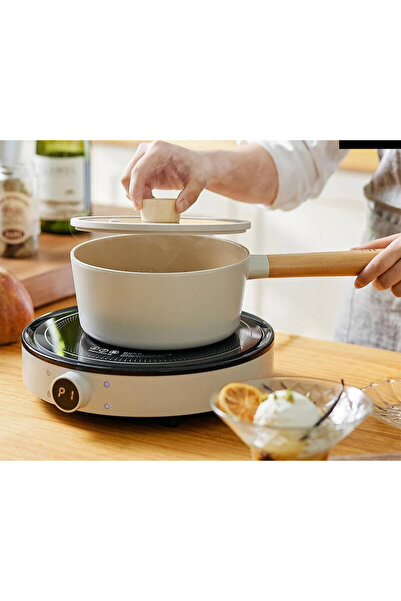 NEOFLAM Fika Korean Casserole With Glass Lid, Capacity 16 Cm, Beige