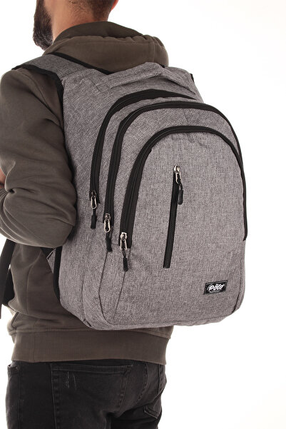 By Hakan Polo 8870 Bat Model - Σχολική τσάντα, σακίδιο πλάτης, ορθοπεδικό και αδιάβροχο γκρι