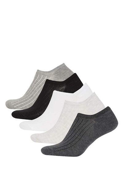 DeFacto New Season Men's Invisible 5-Piece Cotton Sneaker Socks
