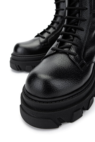 Tamer Tanca Kadın Hakiki Deri Siyah Floter Casual Bot