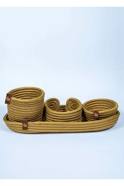 HomeTurko Natural Jute Desk - Multi-Use Office, Room, School and Classroom Organizer