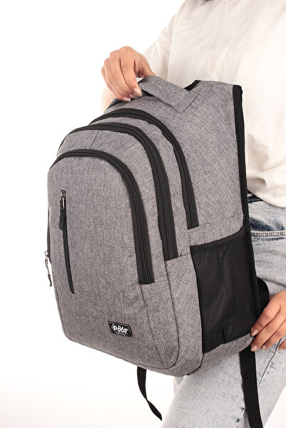 By Hakan Polo 8870 Bat Model - Σχολική τσάντα, σακίδιο πλάτης, ορθοπεδικό και αδιάβροχο γκρι