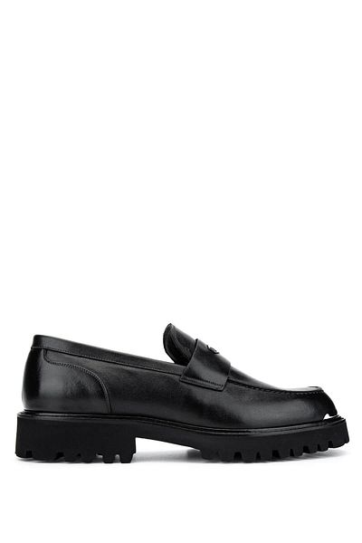 Tamer Tanca Men's Genuine Leather Black Leather Loafer Shoes