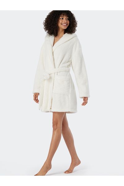 Schiesser Bademantel Teddy Fleece Bademantel Sauna Morgenmantel Lounge