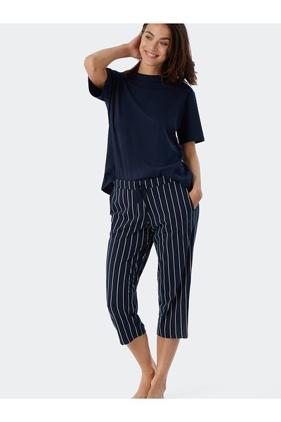 Schiesser Pyjamahose Mix & Relax 3/4 Schlaf-hose Schlaf-hose Pyjama Schlafmode