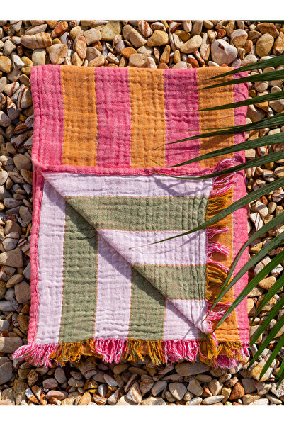 Barine Ροζ Στριφτό Βαμβακερό Πεστάμαλ - 90x175