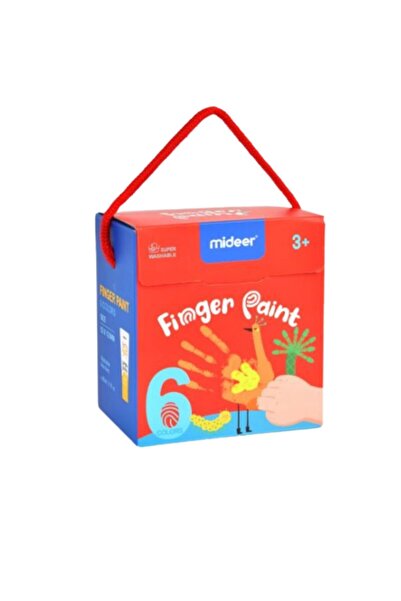 Floopy Vopsea pentru pictura cu degetele Finger Paint, 6 culori, tempera lava...