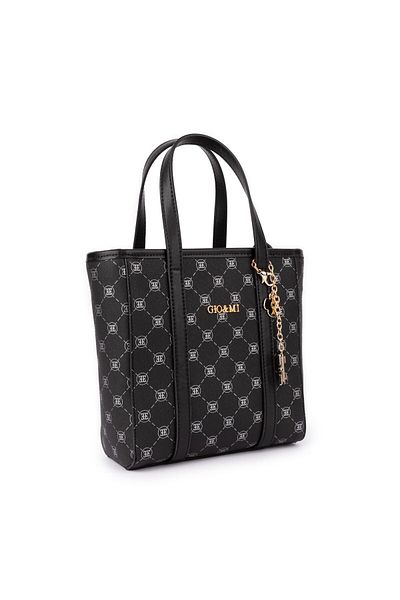 gio&mi Black Printed Noa Hand and Crossbody Bag