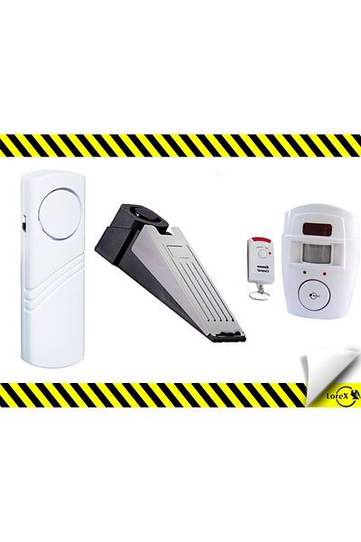 LOREX Lr-Ng300 Operated Alarm Set + Lr-Dst01 Stop Alarm + Lr-4444 White Door Window Alarm