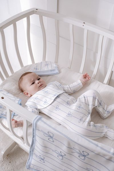 Atelier Babbi طقم حديثي الولادة مكون من 5 قطع - شريط وأزرق
