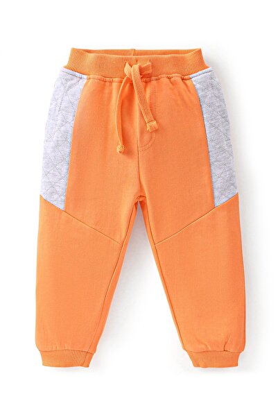Babyhug Babyhug Terry Cotton Knit Full Sleeves T-Shirt & Lounge Pant Set Dino Print - Orange